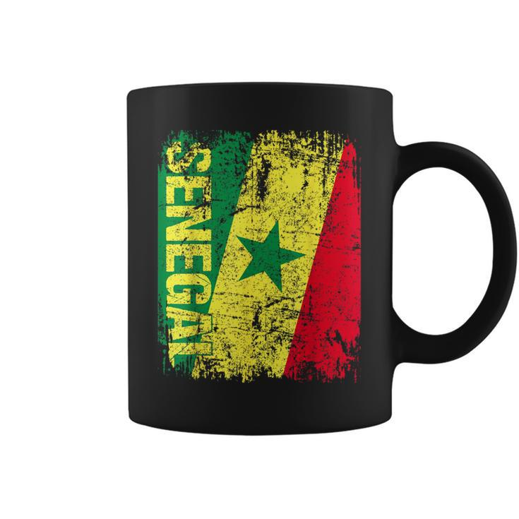 Senegal Flag Vintage Distressed Senegal Coffee Mug