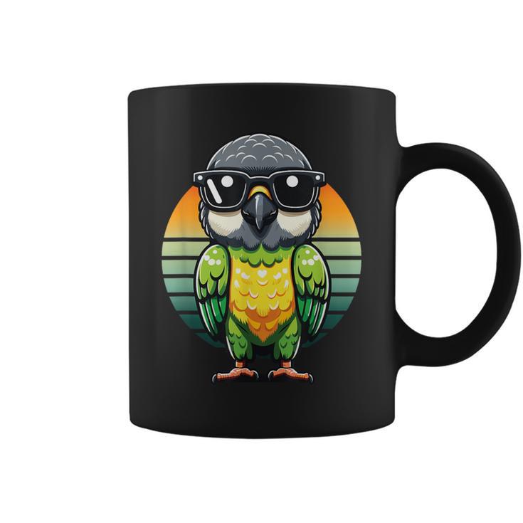 Senegal Parrot With Sunglasses Kawaii Senegal Parrot Coffee Mug