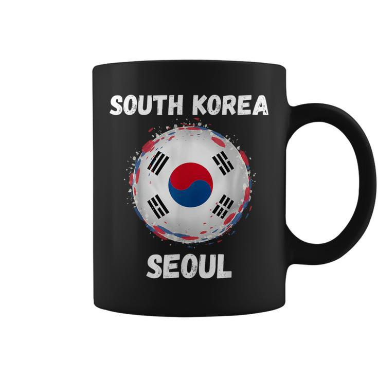 Seoul South Korea Retro Vintage Korean Flag Souvenirs Coffee Mug