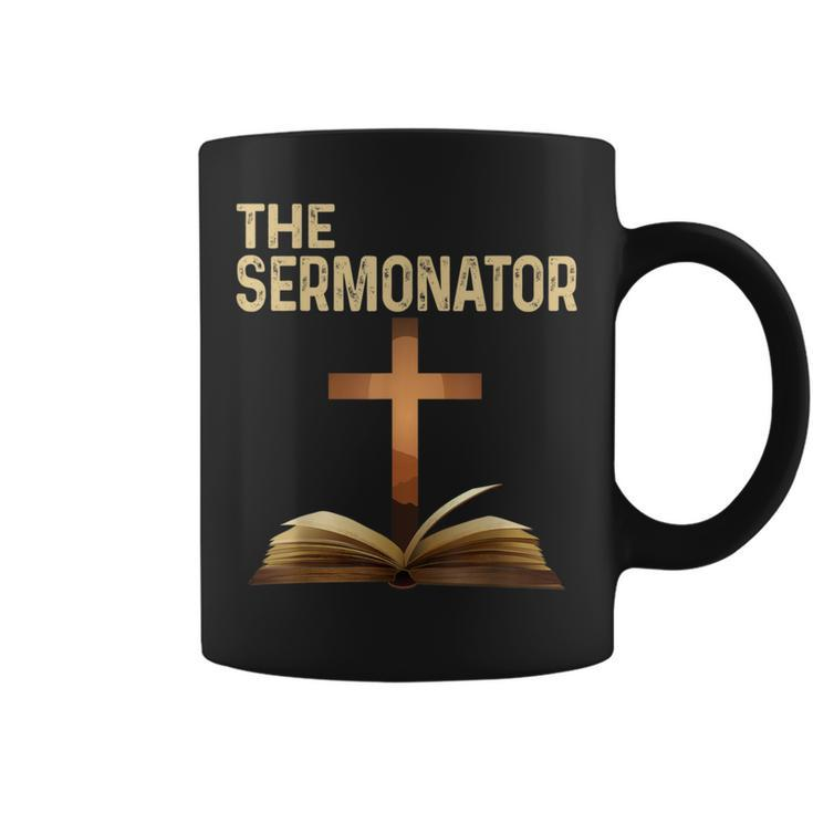 The Sermonator Pastor Appreciation Christian Cross Coffee Mug