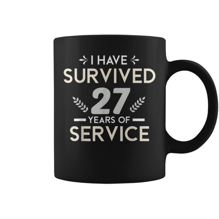 Service Anniversary 27 Years Of Work Anniversary Quote Coffee Mug