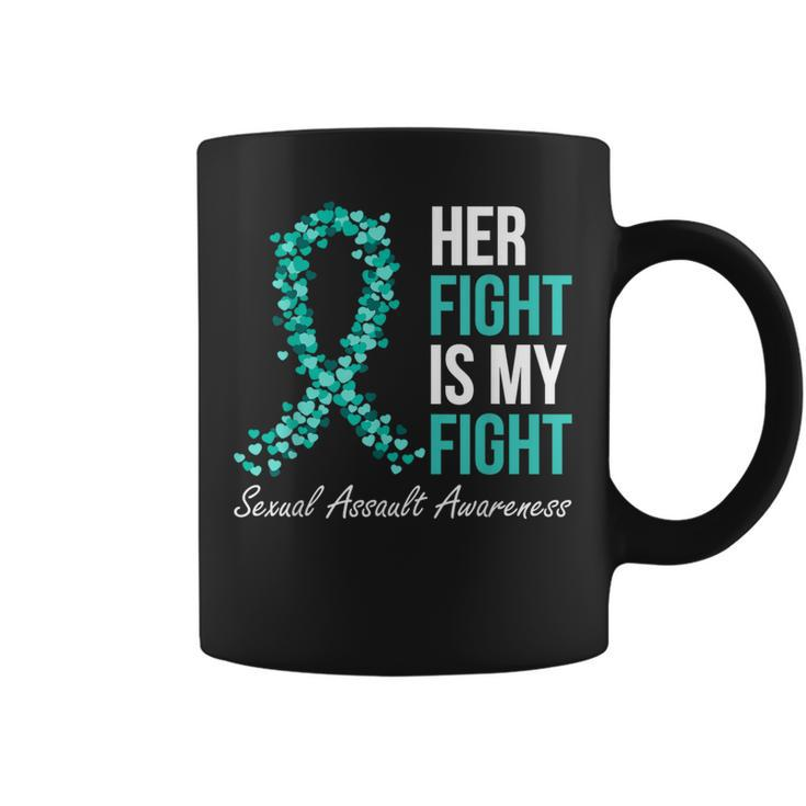 Sexual Assault Awareness Month I Wear Teal Ribbon Support Coffee Mug