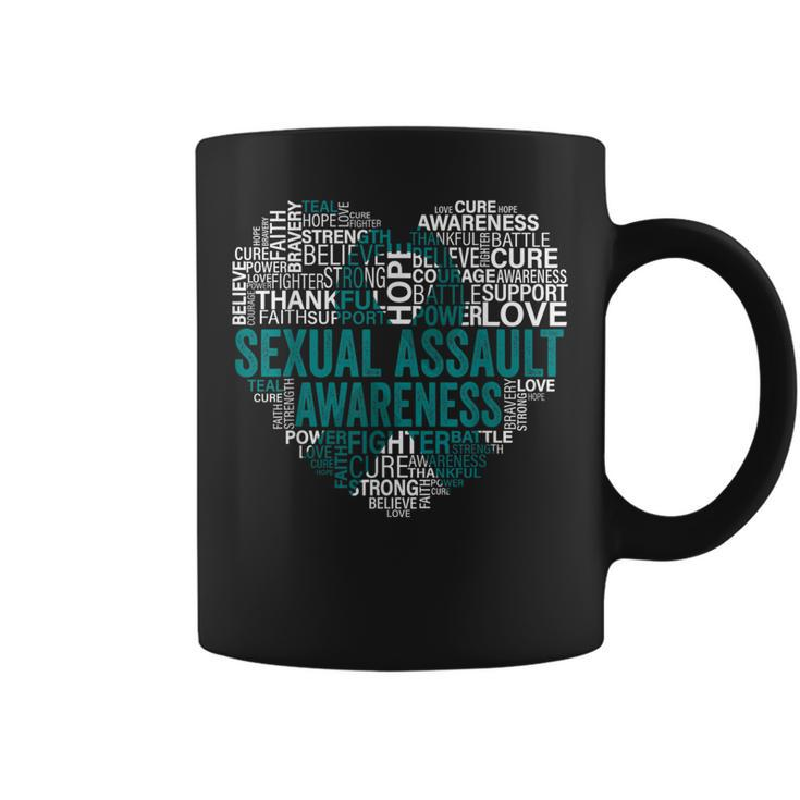 Sexual Assault Teal Ribbon Awareness Support Coffee Mug