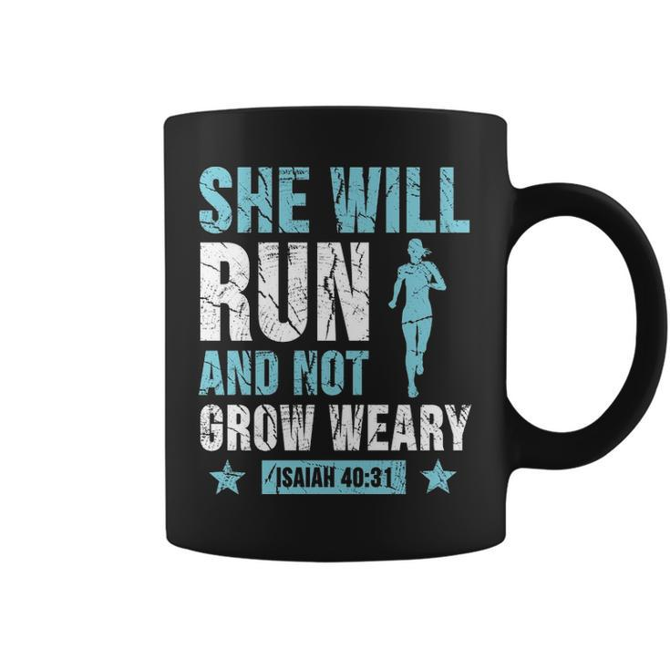 She Will Run And Not Grow Weary Isaiah Coffee Mug