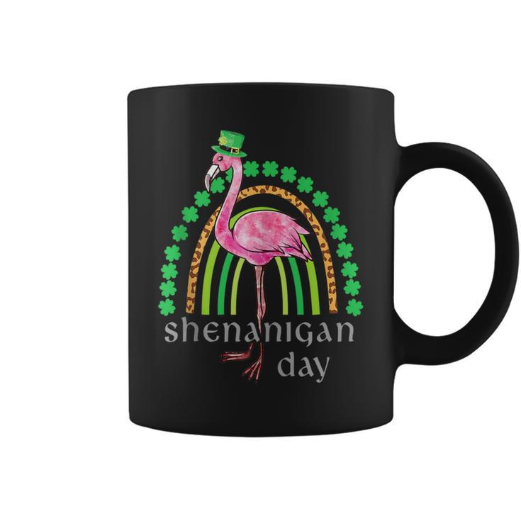 Shenanigan Squad St Paddys Day Irish Cute Flamingo Rainbow Coffee Mug