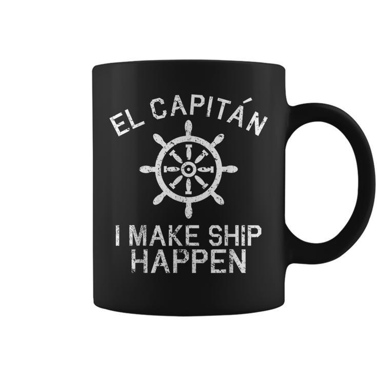 I Make Ship Happen El Capitan Boating Boat Captain Idea Coffee Mug