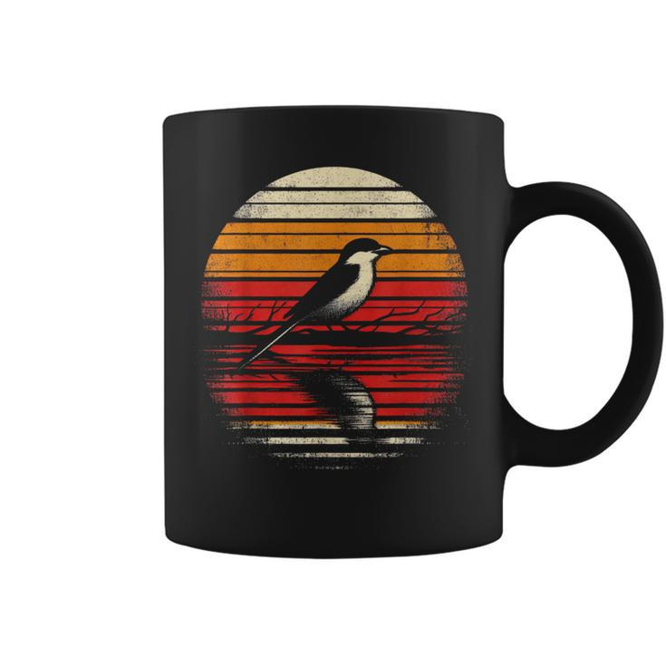 Shrike Bird Sunset Retro Style Safari Vintage 70S Coffee Mug