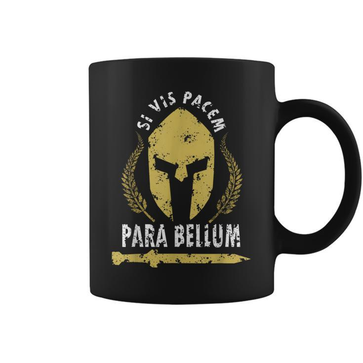Si Vis Pacem Para Bellum Vintage Greece History Fighter Gym Coffee Mug