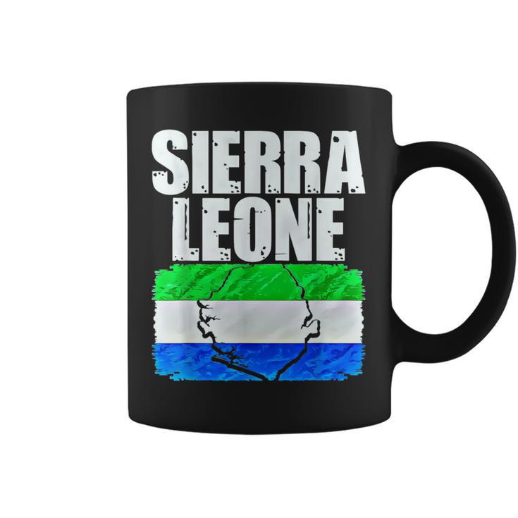 Sierra Leone Flag Map Emblem Coffee Mug