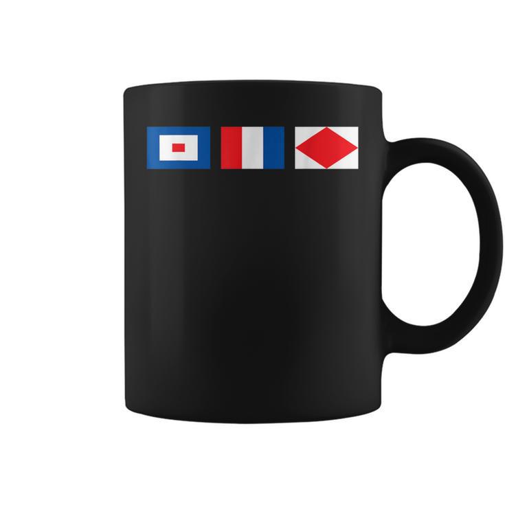 Signal Flag Sailing Whiskey Tango Foxtrot Coffee Mug