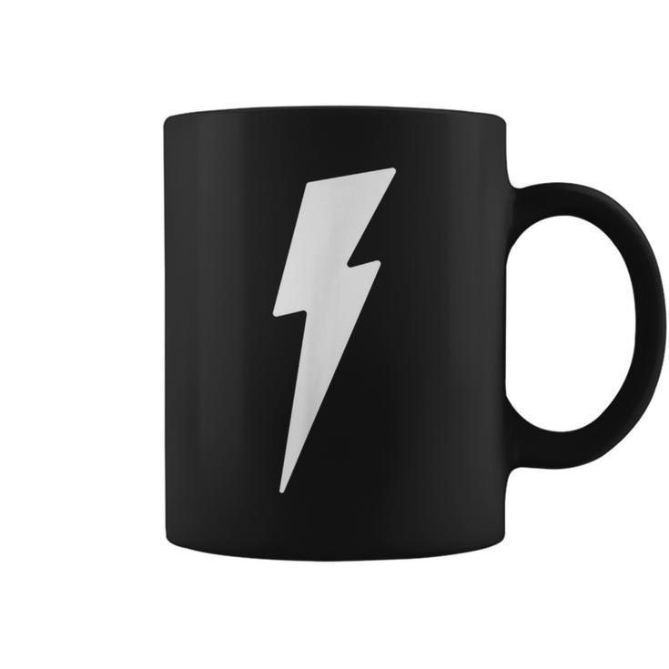 Simple Lightning Bolt In White Thunder Bolt Graphic Coffee Mug