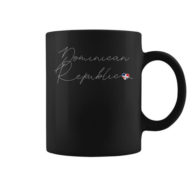 Simple Love Dominican Flag Heart On Dominican Republic Coffee Mug