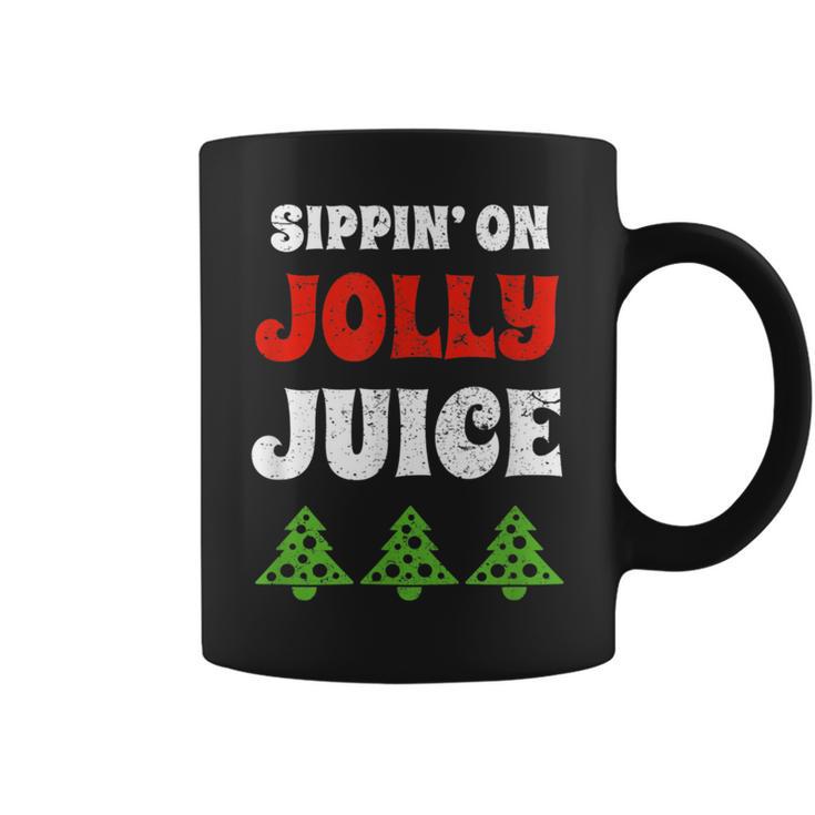 Sippin' On Jolly Juice Christmas Tree Coffee Mug