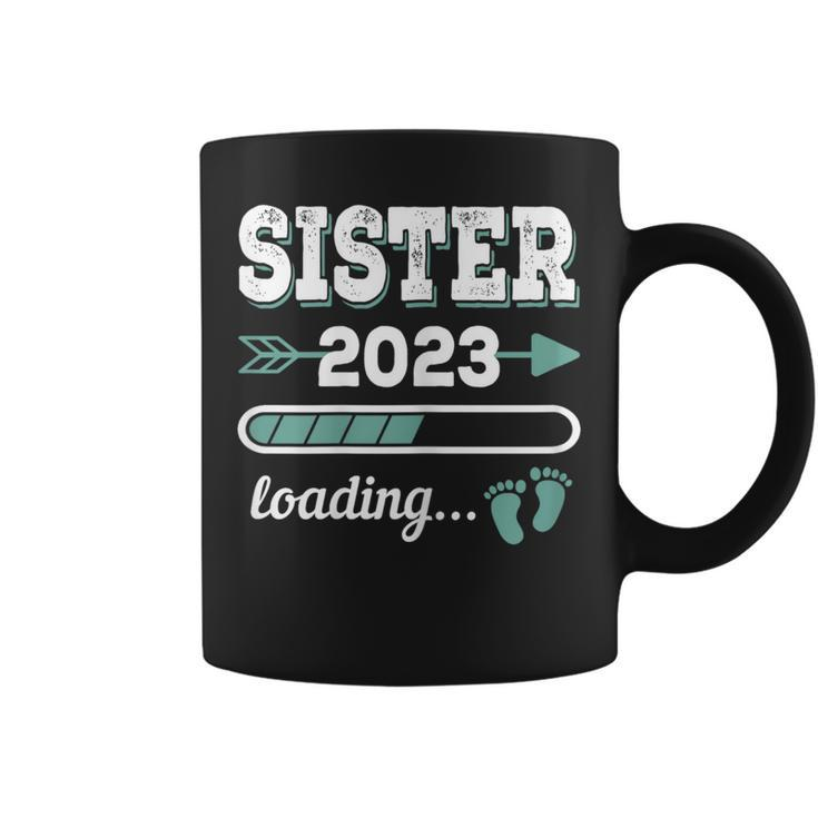 Sister 2023 Loading Expectant Big Sister 2023 Sister-To-Be Coffee Mug