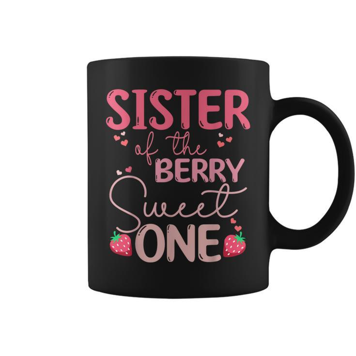 Sister Of The Berry Sweet One Strawberry First Birthday Coffee Mug