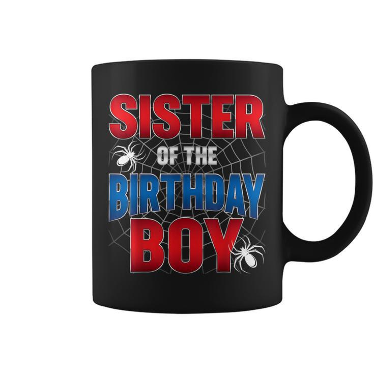 Sister Of The Birthday Boy Costume Spider Web Birthday Party Coffee Mug
