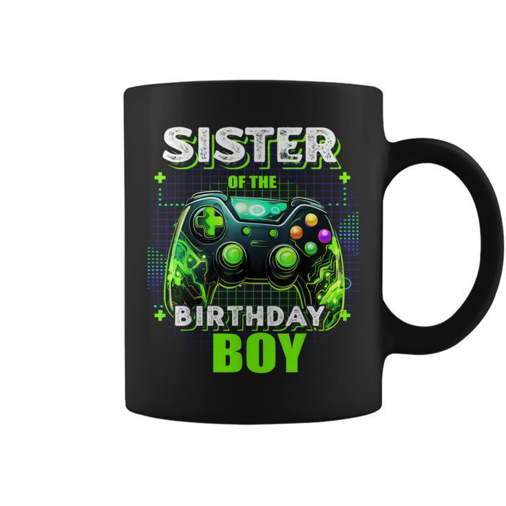 Sister Of The Birthday Boy Matching Video Game Birthday Coffee Mug