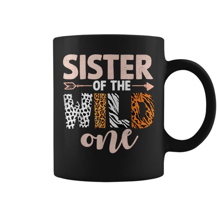 Sister Of The Wild One Birthday Girl Family Party Decor Coffee Mug