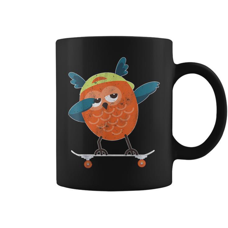 Skateboarding Hoot Owl On Skateboard For Skater Coffee Mug