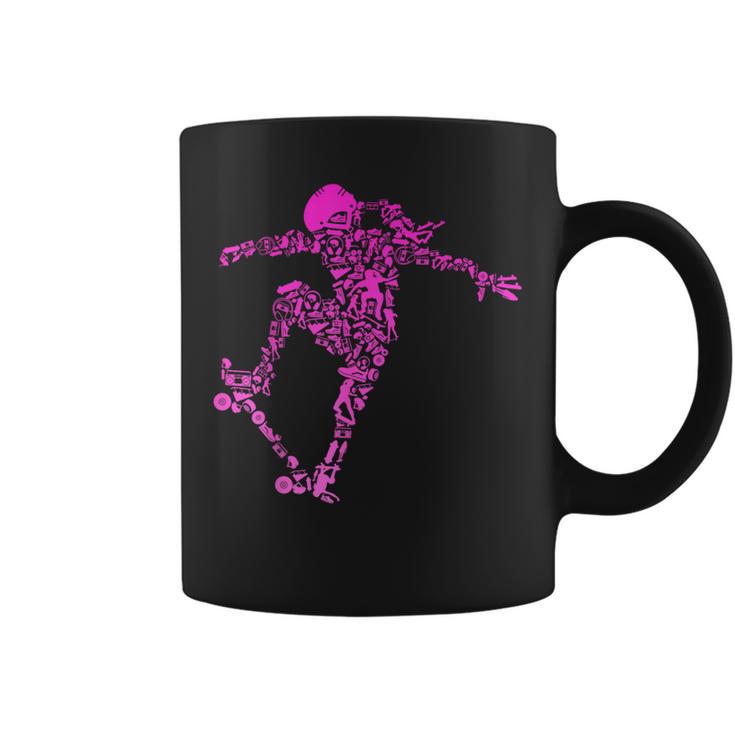 Skater Girl Skateboarder Girl Skateboard Coffee Mug