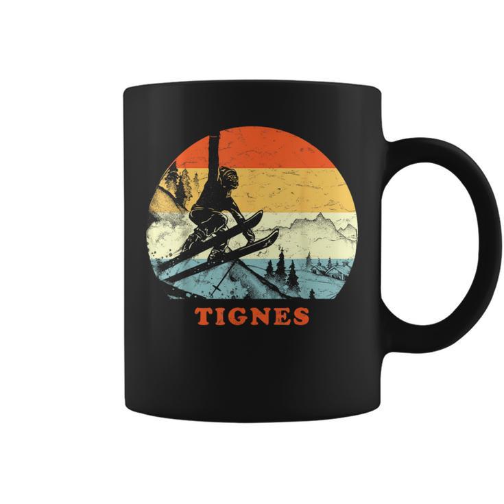 Ski Tignes France Vintage Snow Skiing Vacation Coffee Mug