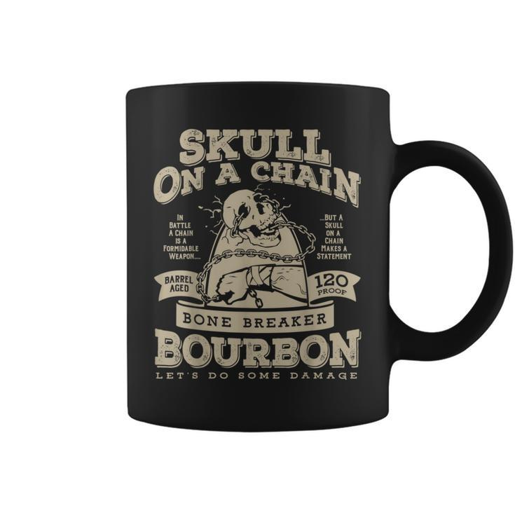 Skull On A Chain Bone Breaker Bourbon Coffee Mug