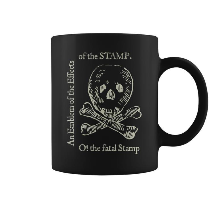 Skull Crossbones O The Fatal Stamp Beige Coffee Mug