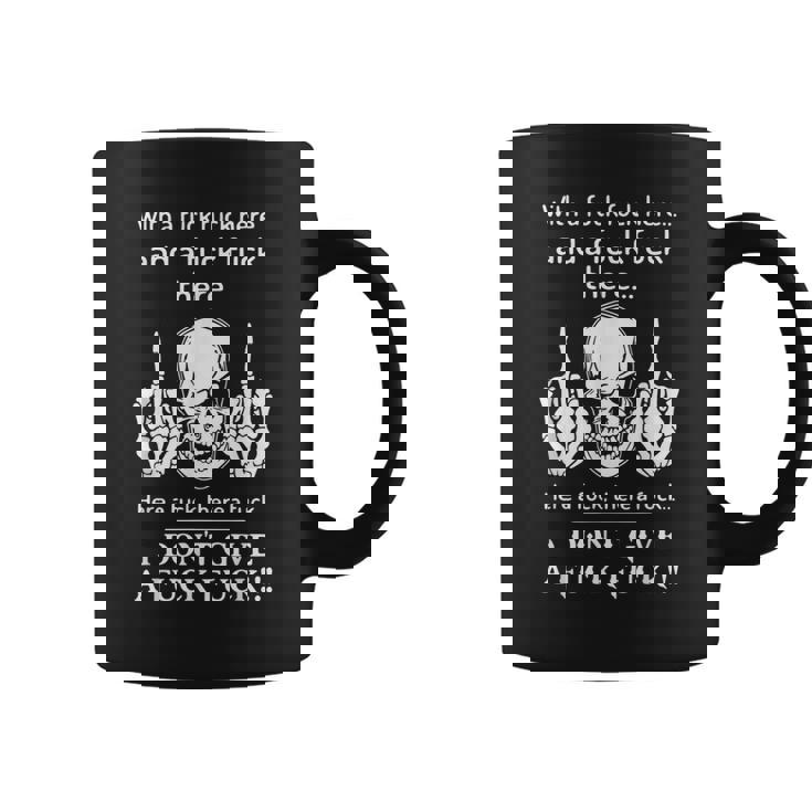 Skull With A Fuck Here And A Fuck There Tasse