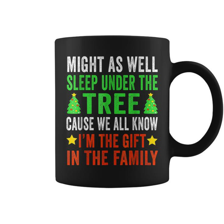 Might As Well Sleep Under The Tree Christmas Family Coffee Mug