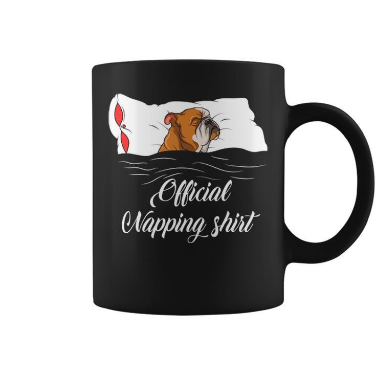 Sleeping English Bulldog Pyjamas Official Napping Coffee Mug