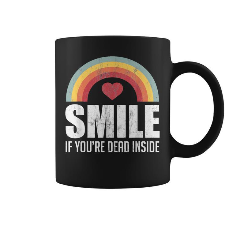 Smile If You're Dead Inside For A Black Comedy Fan Coffee Mug
