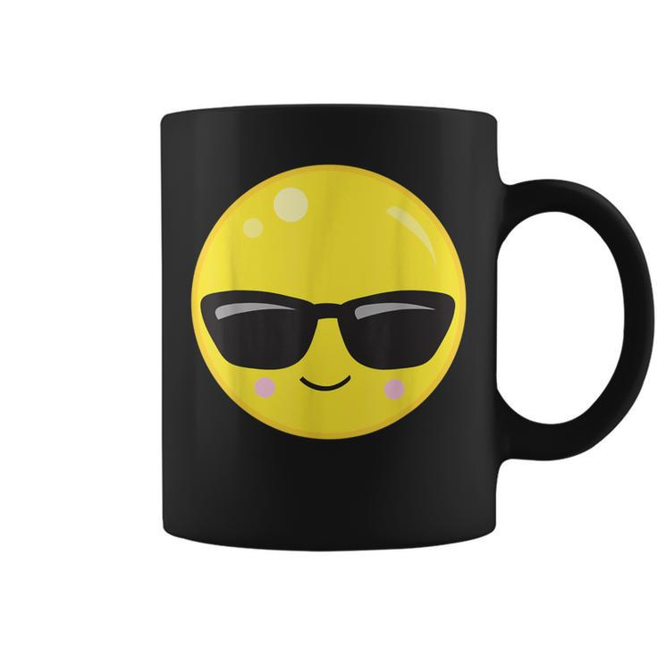 Smiling Face With Sunglasses Boss Boys Girls Adults Coffee Mug