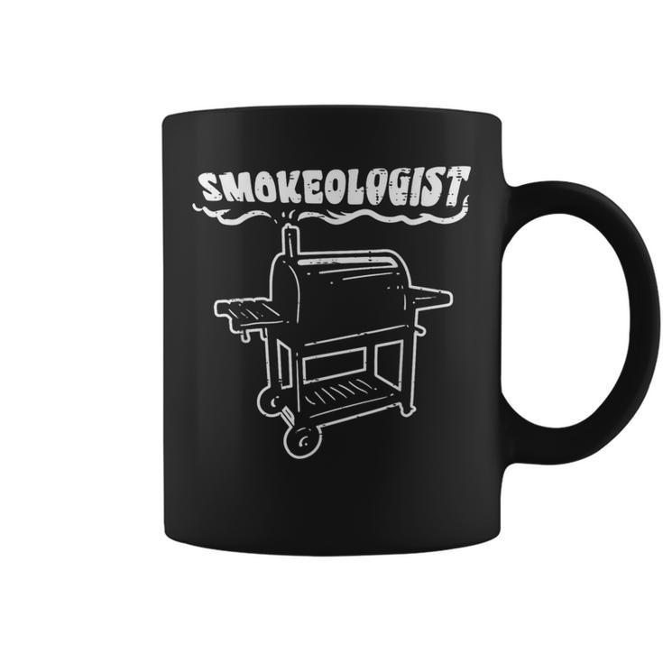 Smokeologist Bbq Barbecue Grill Pitdad Men Coffee Mug