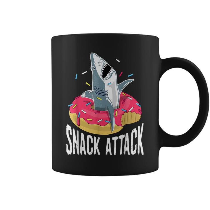 Snack Attack Doughnut Float Shark Women Coffee Mug