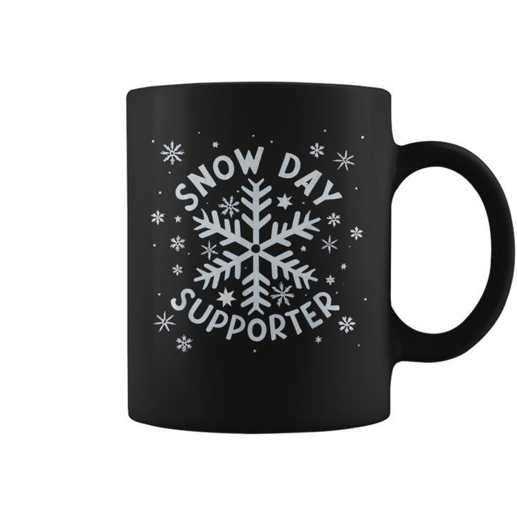 Snow Day Supporter Snowflake Winter Let It Snow Coffee Mug