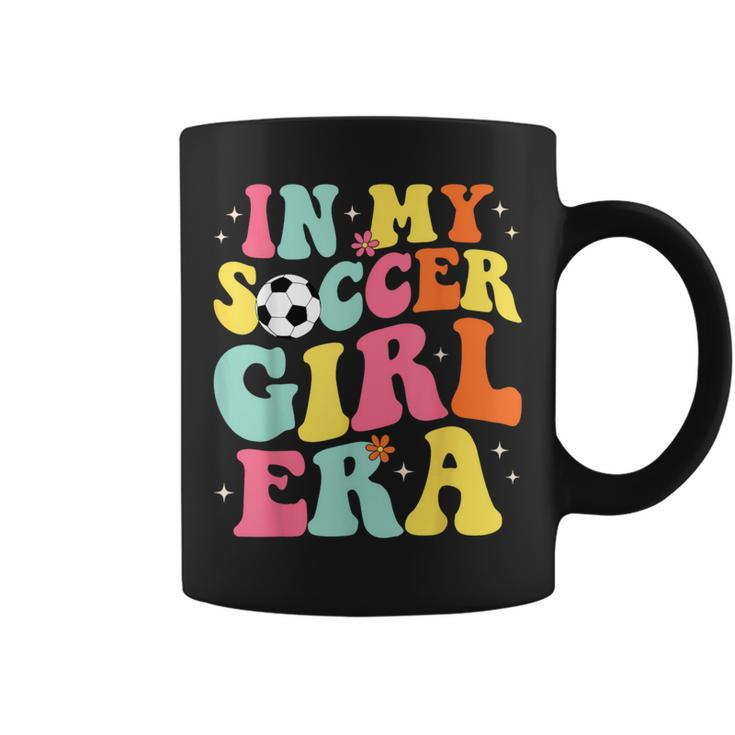 In My Soccer Girl Era Retro Groovy Soccer Girl Coffee Mug