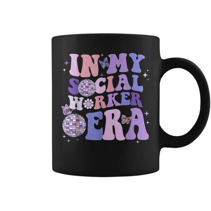 In My Social Worker Era Retro Groovy School Social Worker Coffee Mug