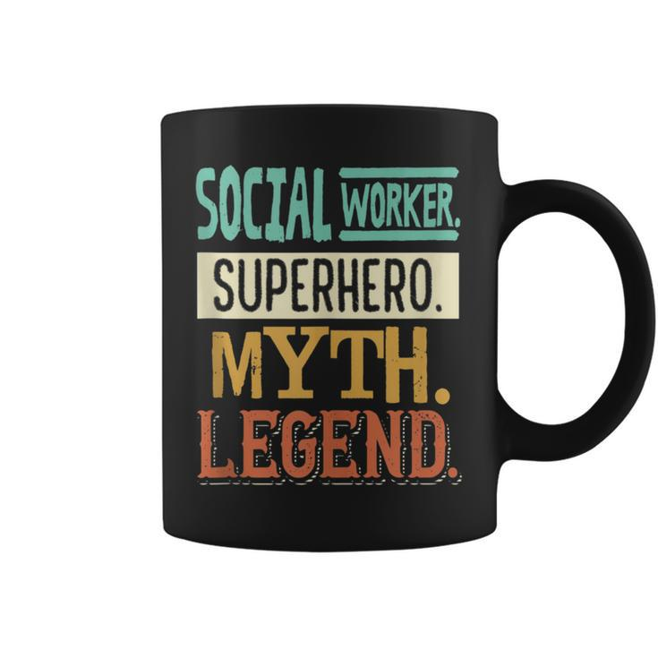 Social Worker Superhero Myth Legend Social Working Work Coffee Mug