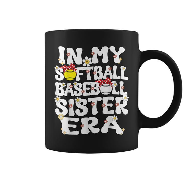 In My Softball Baseball Sister Era Baseball Softball Sister Coffee Mug
