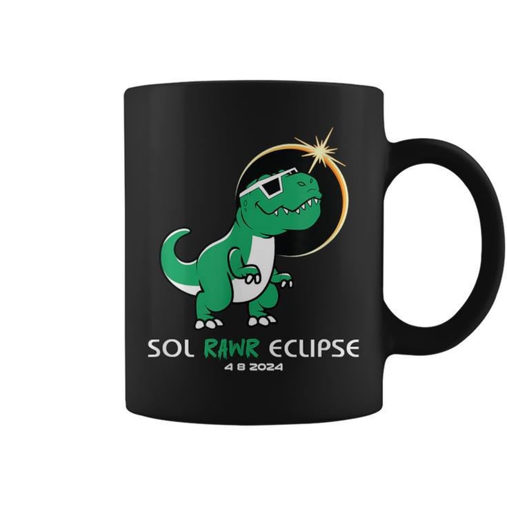 Sol Rawr Dino Total Solar Eclipse April 2024 Dinosaur Event Coffee Mug