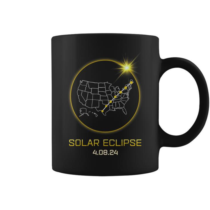 Solar Eclipse 2024 America Totality Path Map April 08 2024 Coffee Mug