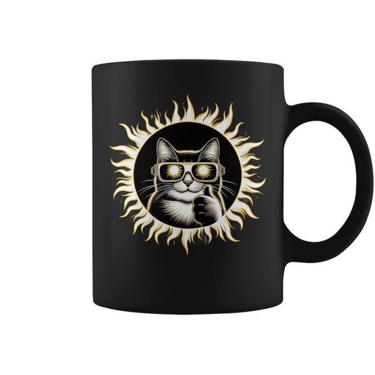 Solar Eclipse 2024 Cat In Solar Glasses Coffee Mug