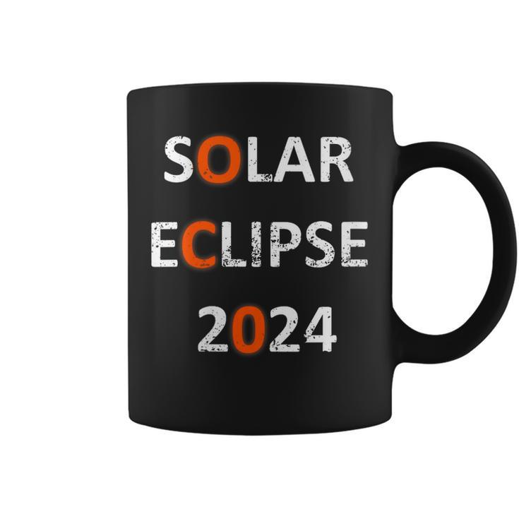 Solar Eclipse 2024 Event Distressed Coffee Mug