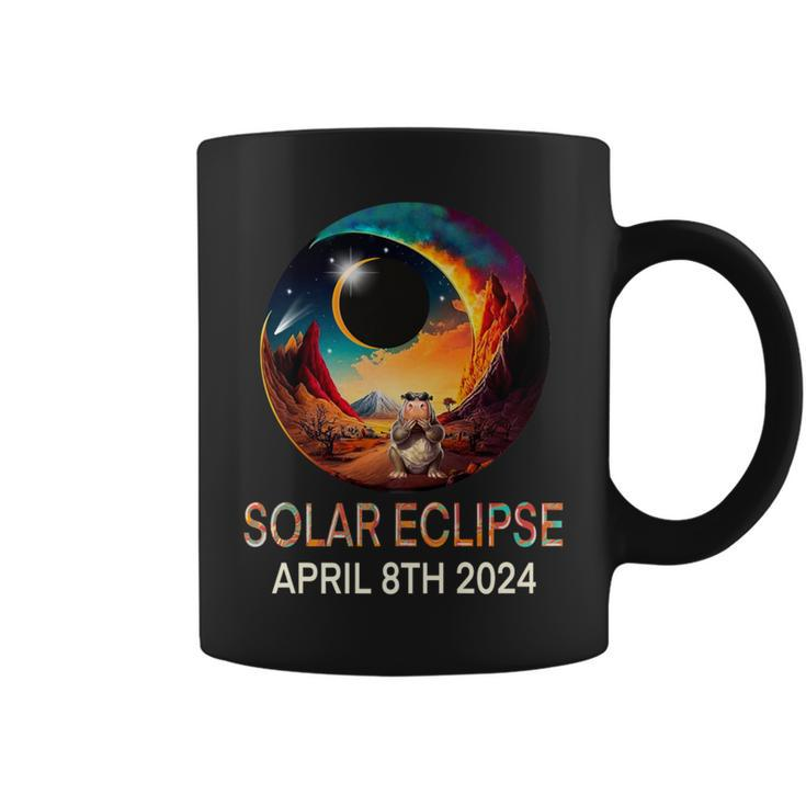 Solar Eclipse 2024 Hippo Wearing Solar Eclipse Glasses Coffee Mug