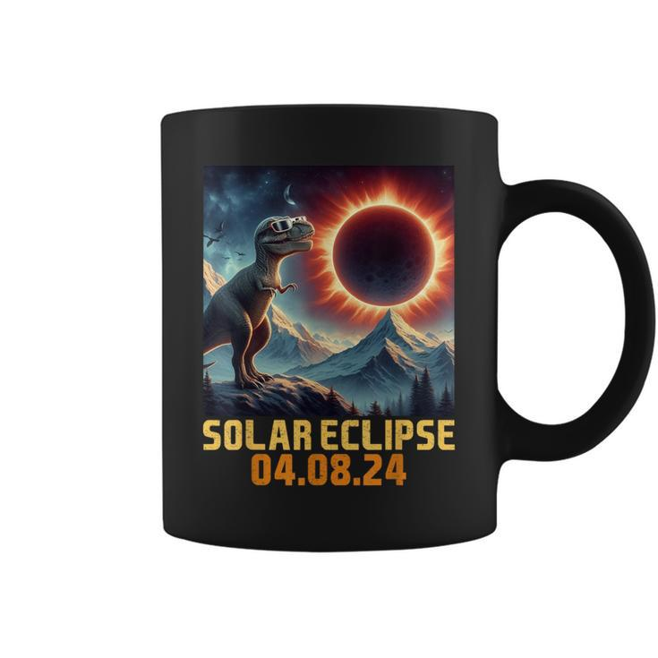 Solar Eclipse 2024 T Rex Dino Glasses Toddler Boys Coffee Mug