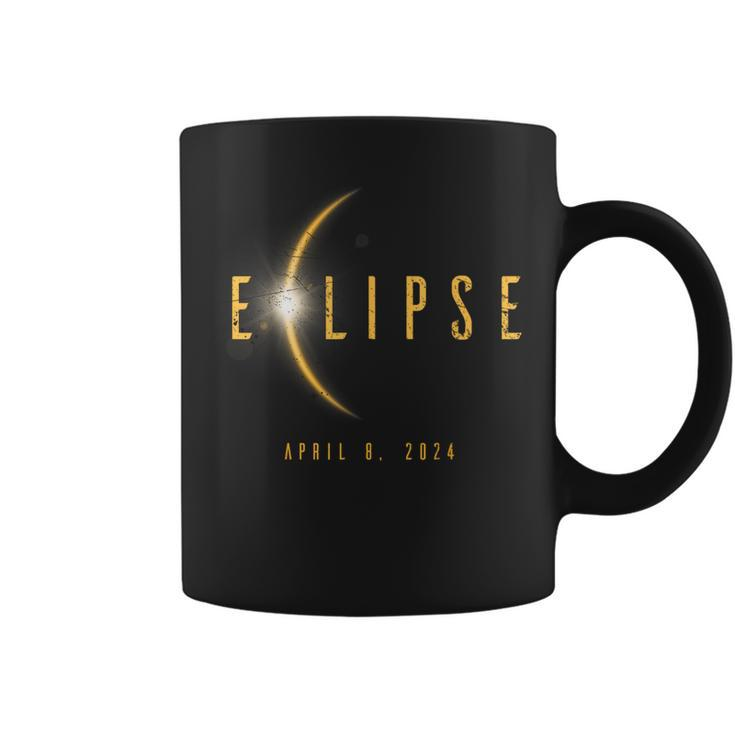 Solar Eclipse 40824 Totality Spring 2024 Astronomy Grunge Coffee Mug
