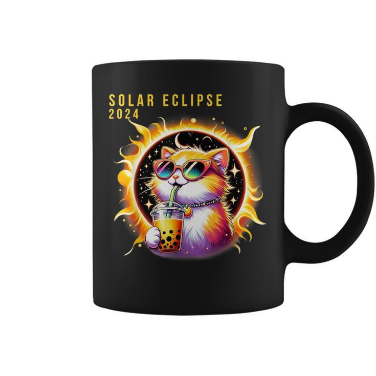 Solar Eclipse April 8 2024 Astronomy Kawaii Cat Lover Coffee Mug