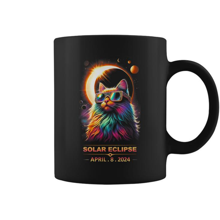 Solar Eclipse April 8 2024 Cats Lovers Coffee Mug