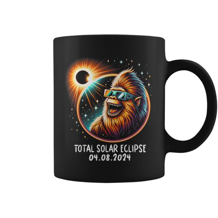 Solar Eclipse Bigfoot Wearing Glasses April 8 2024 Coffee Mug