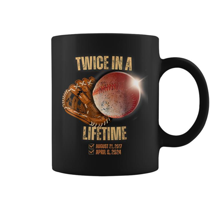 Solar Eclipse Baseball Twice In Lifetime 2024 Coffee Mug